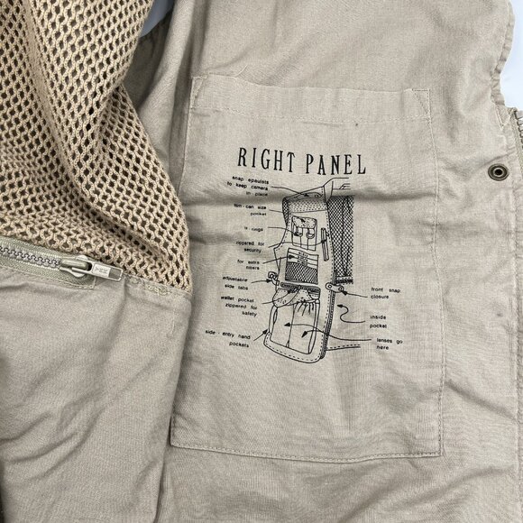 Banana Republic Men Safari Travel Vest Photographer Fishing Cargo 16+ Pockets L - Picture 4 of 5